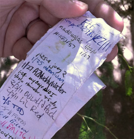 Geocaching - microcache log