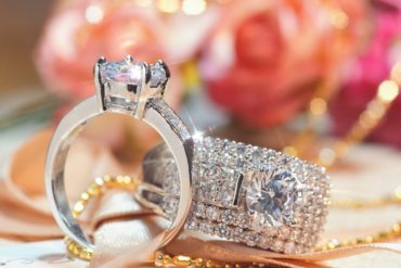 Diamond rings close-up