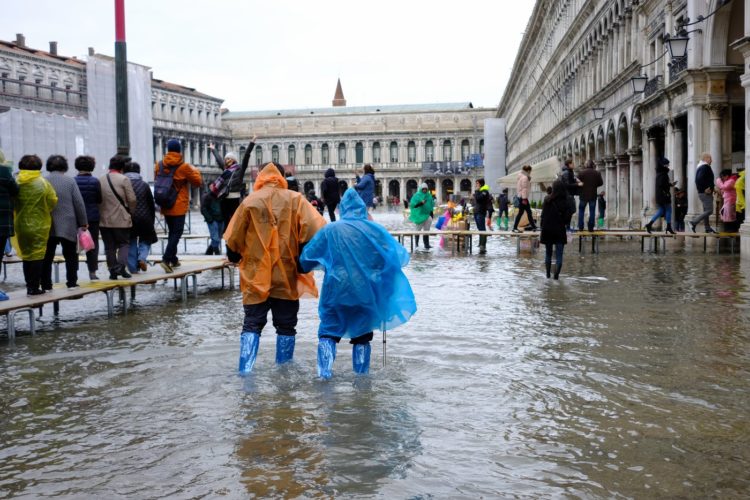 Venice Italy - Piazza San Marco St Mark's Square - Flooded