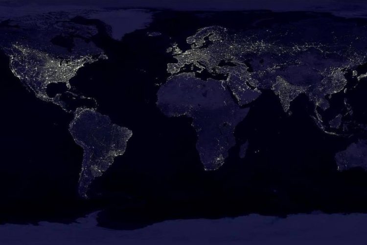 Earth at night in 2017 - NASA