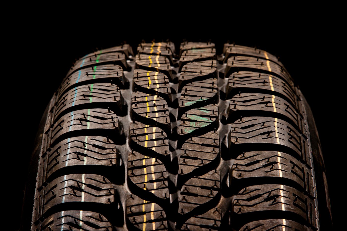 Car tire close-up