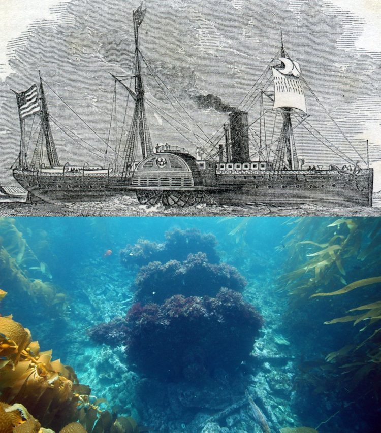 Shipwreck of The Winfield Scott - Photo by Robert Schwemmer, NOAA