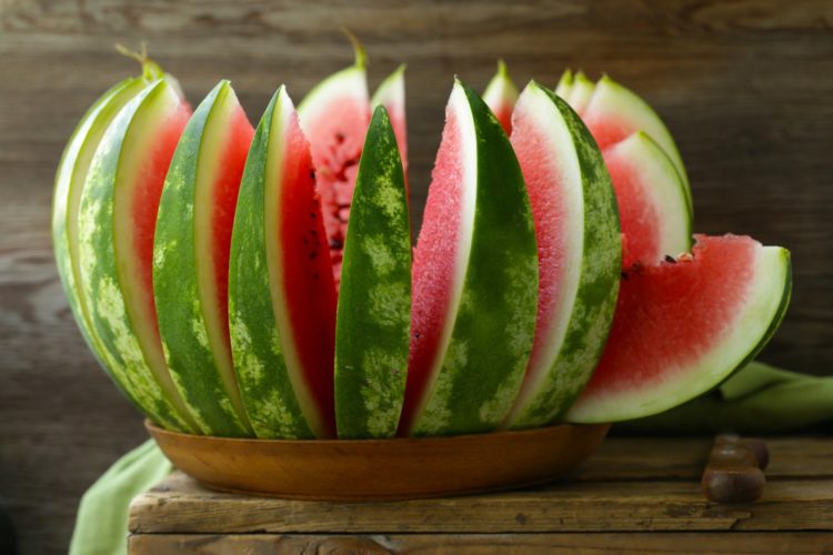 Ripe sweet good watermelon wedges