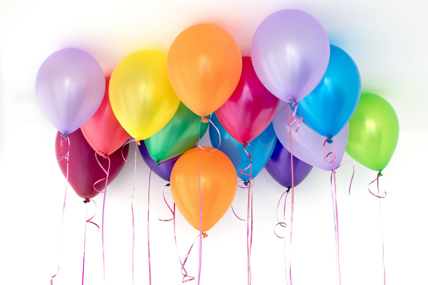Colorful helium balloons