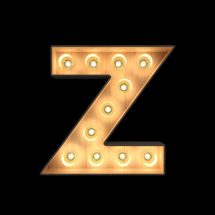 Marquee-style letter Z