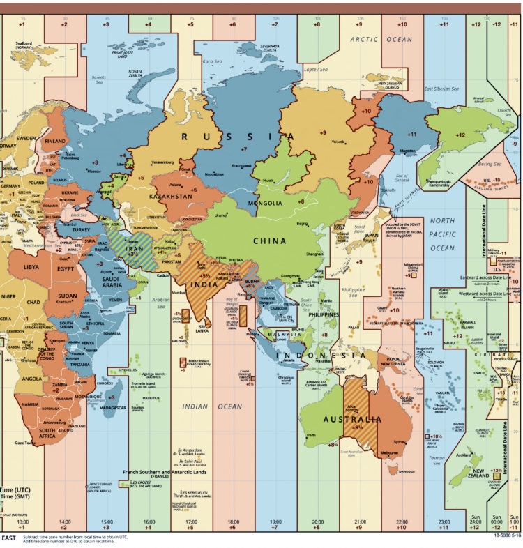 Are all time zones exactly on the hour?